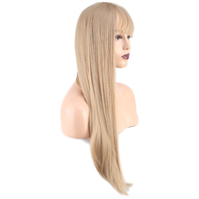 Düz Perçemli Uzun Fiber Sentetik Peruk - Balköpüğü