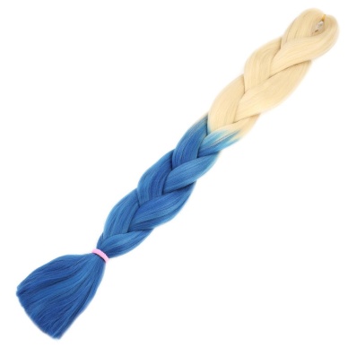 Afrika Örgülük Sentetik Ombreli Saç 100 Gr. - Platin / Lacivert