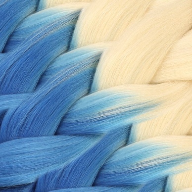 Afrika Örgülük Sentetik Ombreli Saç 100 Gr. - Platin / Lacivert