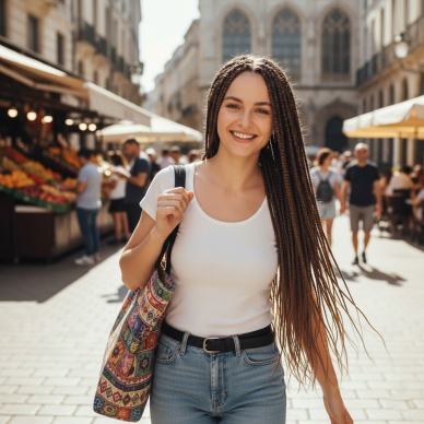 Afrika Örgüsü Ve Rasta İçin Sentetik Saç - Koyu Kumral