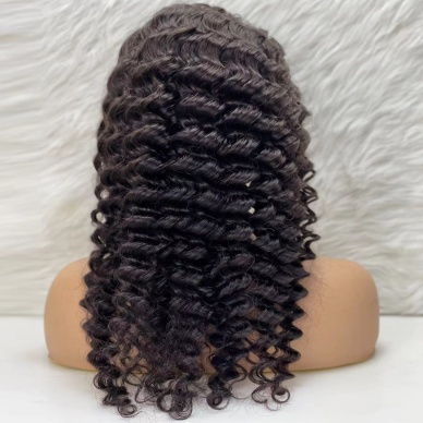 Gerçek Front Lace Tül Peruk - Derin Dalgalı - Doğal 65-70cm