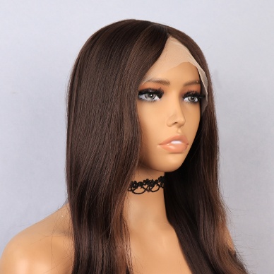 Kumral Dalgalı Işıltılı Tül Peruk