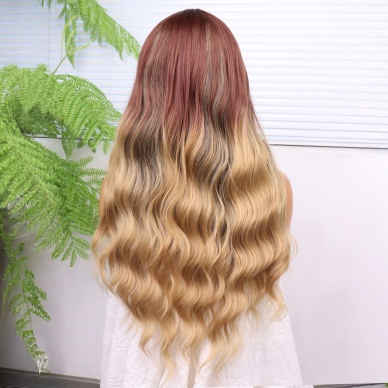 Bakır Kumral Balköpüğü Ombreli Fiber Sentetik Tül Peruk