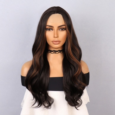 Kahverengi Karamel Işıltılı Tül Peruk