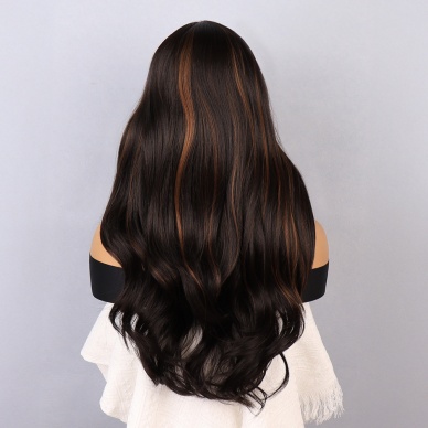 Kahverengi Karamel Işıltılı Tül Peruk