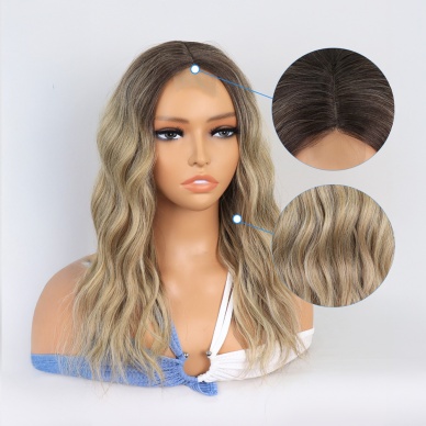 Kumral / Balköpüğü Ombre ve Röfleli Küt Tül Peruk