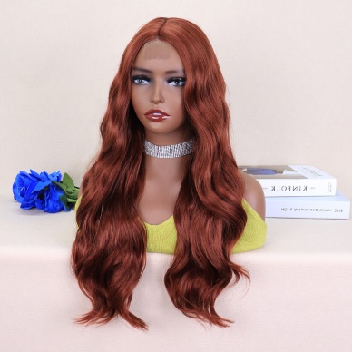 Koyu Bakır Tül Peruk