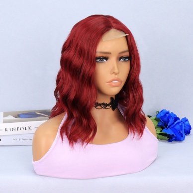 Kızıl Fiber Sentetik Tül Peruk