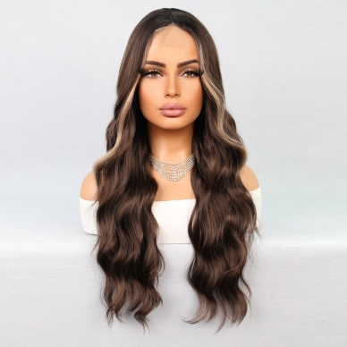 Koyu Kumral Balköpüğü Işıltılı Tül Peruk