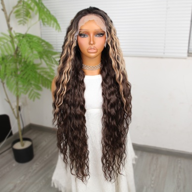 Kahverengi Balköpüğü Işıltılı Fiber Sentetik Tül Peruk