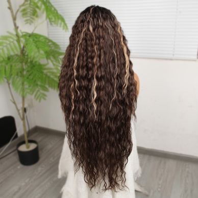 Kahverengi Balköpüğü Işıltılı Fiber Sentetik Tül Peruk