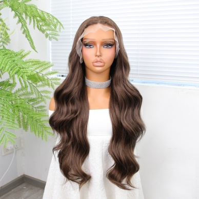 Bebek Kumralı Fiber Sentetik Geniş Dalgalı Tül Peruk