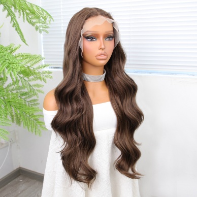 Bebek Kumralı Fiber Sentetik Geniş Dalgalı Tül Peruk