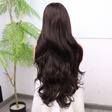 Açık Kahve Bebek Saçlı Fiber Sentetik Tül Peruk