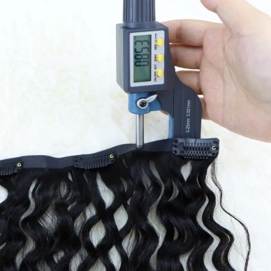 Yoğun Dalgalı 7 Parça Görünmez Yarım Ay Set %100 Gerçek Saç - 45cm