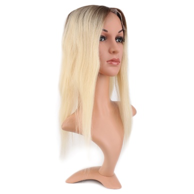 Ön Kısmı Ekstra Tül Kahverengi / Beyaz Platin Ombreli Baby Taban Tepelik - 13x14cm