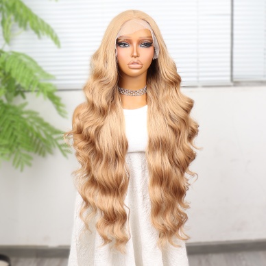 Açık Balköpüğü Ekstra Uzun Fiber Sentetik Dalgalı Tül Peruk