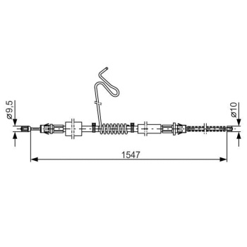 Ford Transit 2000-2006 Arası 2.0 DI, 2.0 TDCi Bosch Marka Ön Sol El Fren Teli