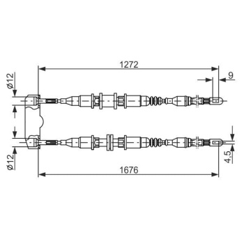 Opel Kadett 1984-1991 Arası 1.6 i, 1.4 S, 1.3 N, 1.8 S, 1.3 S, 1.8 E, 1.6 S, 1.2 Bosch Marka El Fren Teli