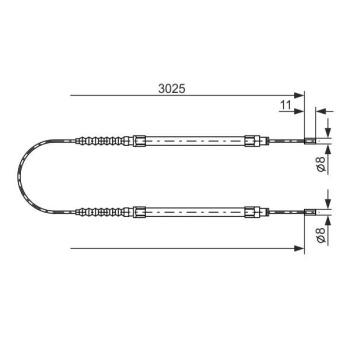 Peugeot Boxer 1994-2002 Arası 2.0 i, 1.9 TD, 2.5 D, 2.5 TD Bosch Marka Arka El Fren Teli