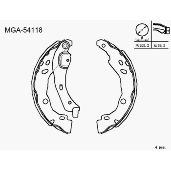 Clio IV 1.2 16V Arka Fren Kampana Balatası Mga MGA-54118