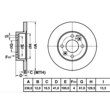 Clio II 1.4 16V Ön Fren Diski Mga MGA-50400