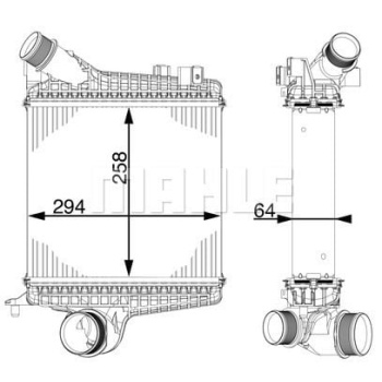 Audi Q8 2018-2022 Arası 55 TFSI Mild Hybrid quattro Mahle Marka Turbo Radyatörü