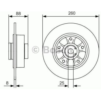 Fluence Arka Fren Diski Rulmanlı Bosch BOS-0986479575