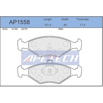 Siena 1.4 Ön Fren Balatası Apetech APT-AP1558