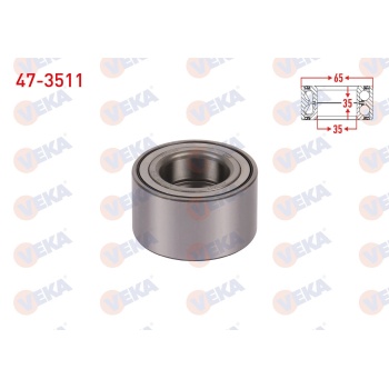 Clio II 1.4 16V Sağ-Sol Ön Teker Rulmanı Veka 47-3511