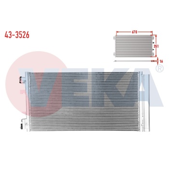 Scenic III 1.6 16V Benzinli Klima Radyatörü Veka 43-3526