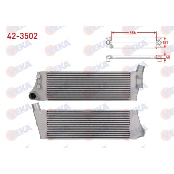 Turbo Radyatörü (İntercooler) Scenic II 1.6 16v Veka Marka 42-3502
