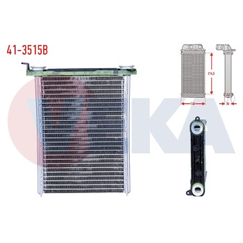Fluence 1.6 16V Benzinli Kalorifer Radyatörü Veka 41-3515B