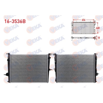 Scenic III 1.6 16V Benzinli Su Radyatörü Veka 16-3536