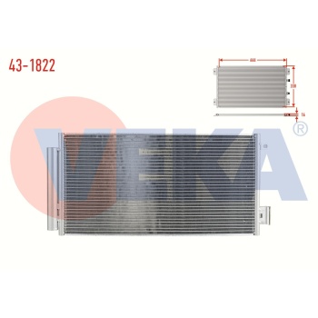 Egea 1.4 T-Jet Klima Radyatörü Veka 43-1822