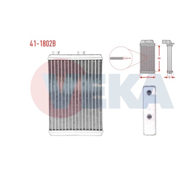 Doblo 1.4 Kalorifer Radyatörü Veka 41-1802B