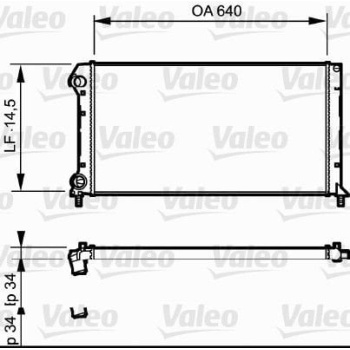 Fiat Doblo 2000-2005 Arası 1.6 16V, 1.6 Natural Power, 1.4, 1.9 D, 1.2, 1.9 JTD Valeo Marka Su Radyatörü