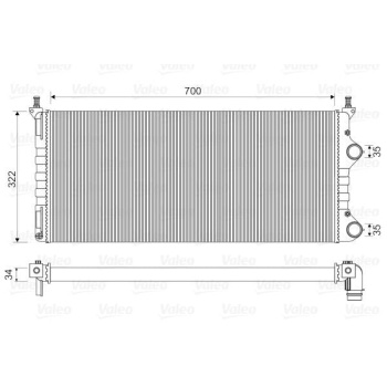 Fiat Doblo 2000-2005 Arası 1.3 JTD 16V Multijet, 1.3 D Multijet, 1.9 JTD Multijet, 1.3 JTD 16V, 1.9 JTD, 1.9 D Multijet Valeo Marka Su Radyatörü