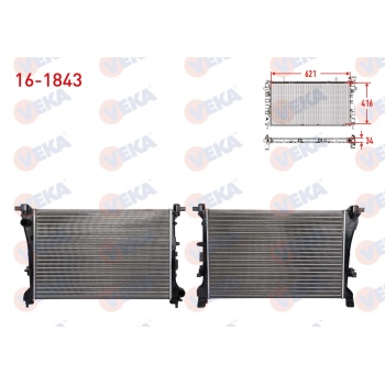 Egea 1.6 Multijet Su Radyatörü Veka 16-1843