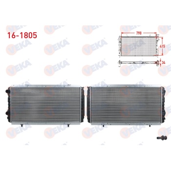 Ducato II 02-06 2.8 JTD Su Radyatörü Veka 16-1805