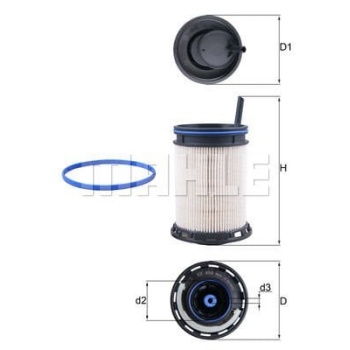 Audi Q8 2018-2022 Arası 50 TDI Mild Hybrid quattro, 45 TDI Mild Hybrid quattro, SQ8 TDI Mild Hybrid quattro Mahle Marka Yakıt Filtresi