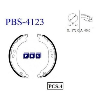Ducato III 2.3 mjt 15 Arka El Fren Balata Takımı Pbs PBS-4123