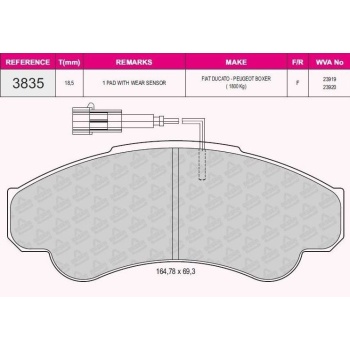 Ducato II 2.8JTD 16 Ön Fren Balata Takımı Beşer BEŞER-3835