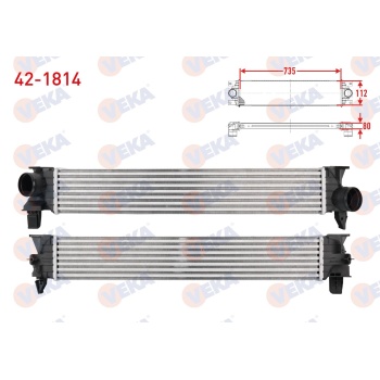 Ducato III 2014- 2.3 mjt Euro5 Turbo Radyatörü Veka 42-1814