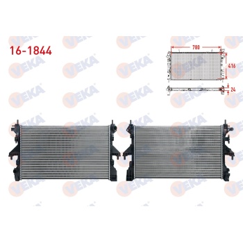 Ducato III 2014- 2.3 mjt Euro5 Su Radyatörü Veka 16-1844