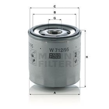 Skoda Citigo 2011-2019 Arası 1.0 Mann Marka Yağ Filtresi