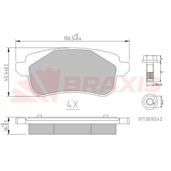 Renault Talisman 2015-2019 Arası 1.6 dCi 130, 1.6 dCi 160 Braxis Marka Arka Balata