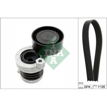 Renault Clio 2012-2016 Arası 1.5 dCi 75 INA Marka Vantilatör Kayış Seti