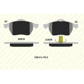 Opel Calibra 1989-1997 Arası 2.5 i V6, 2.0 i Turbo 4x4 Kale Marka Ön Balata