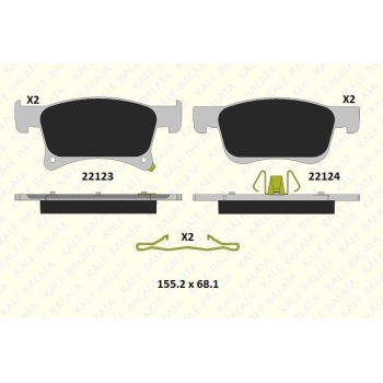 Opel Adam 2012-2019 Arası 1.0 Kale Marka Ön Balata
